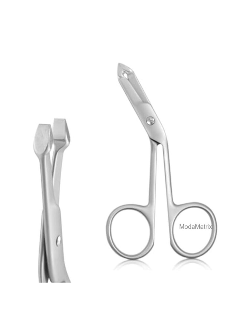 Scissor Handle Tweezers Stainless Steel Precision Eyebrow Hair Removal